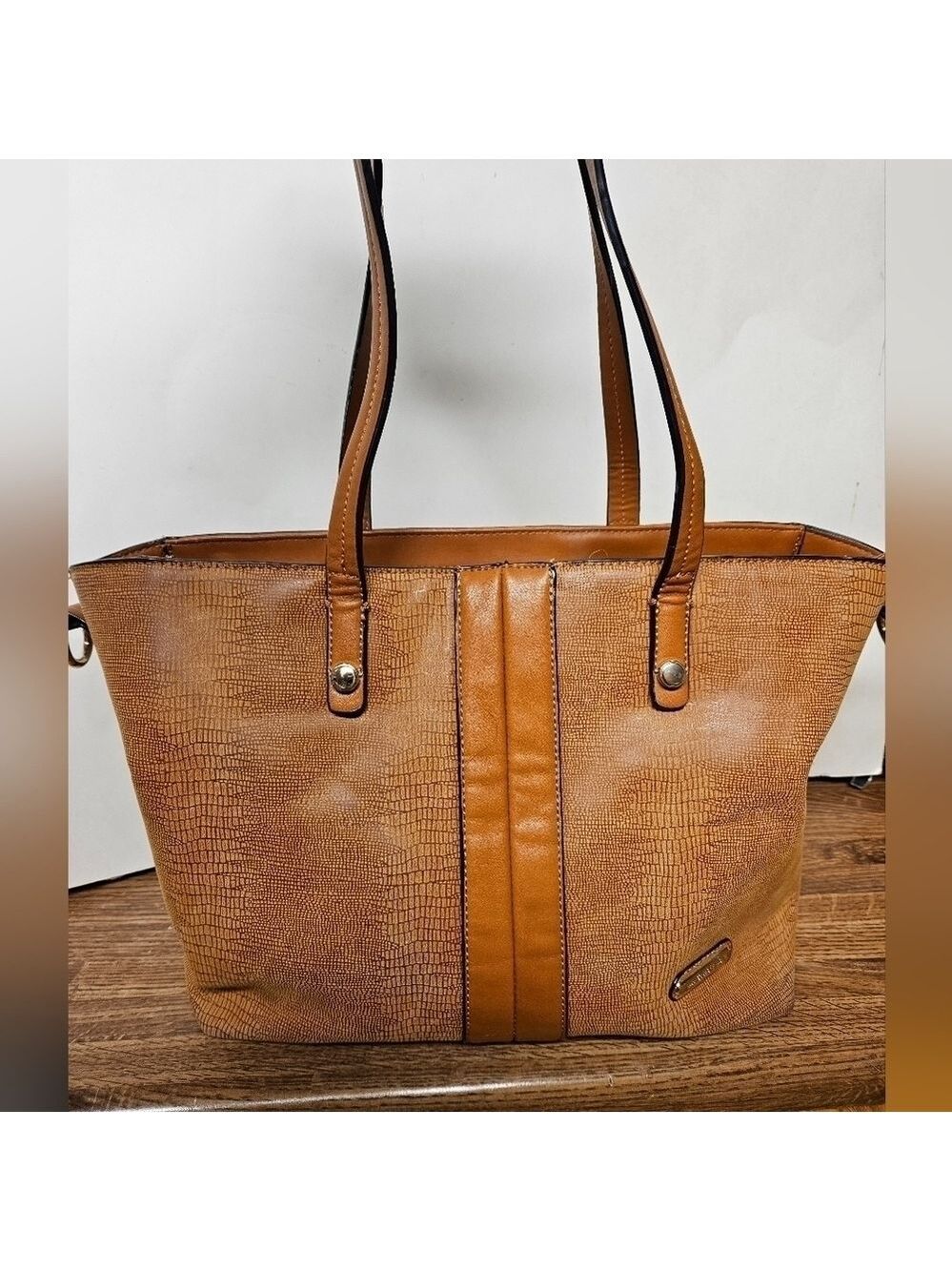 Michaela Caramel Shoulder Tote Bag